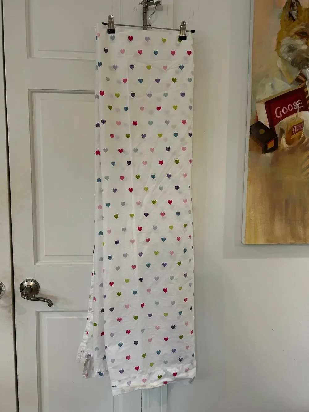 EUC Pottery Barn Kids Heart Twin Flat Sheet